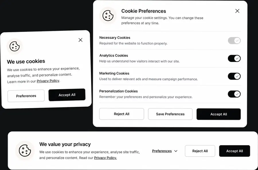 Cookie bar ecommerce feature preview