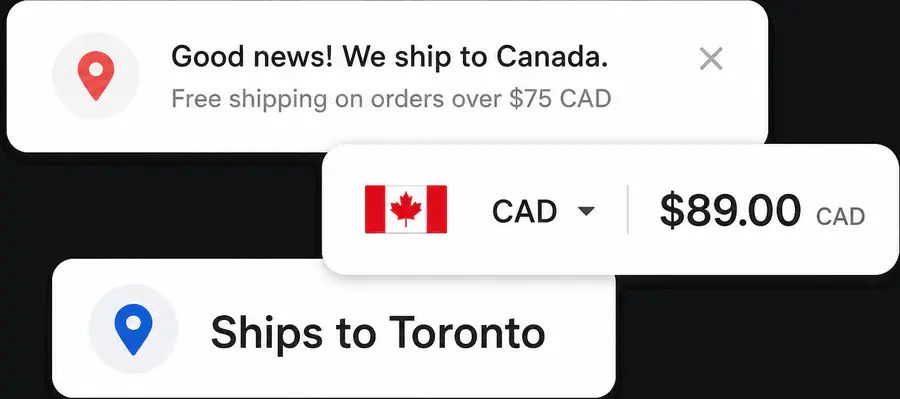 Geo tags ecommerce feature preview