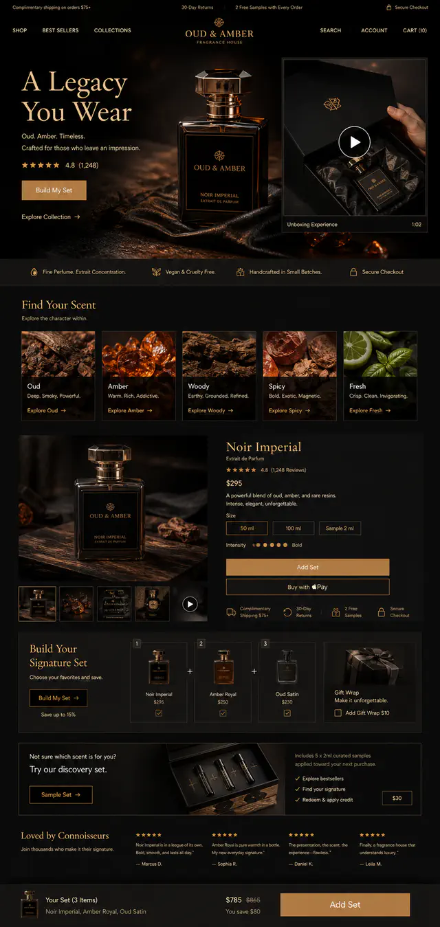 Fragrance Website Design